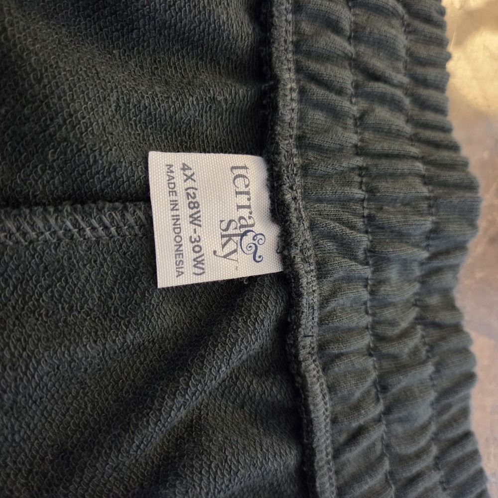 Terra & Sky sz 4X drawstring elastic waist knit shorts NWT casual comfort - Picture 8 of 11